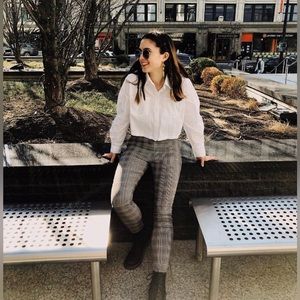 ZARA checkered leggings- only worn once! 🤍 size M